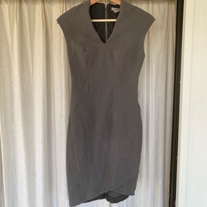 Helmut Lang Asymmetric V Neck Sheath Dress M